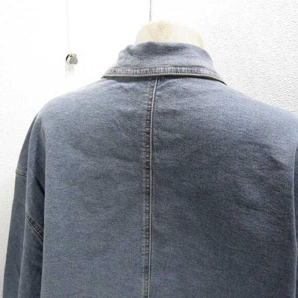 NEW UNISON LABEL Womens Oversized Denim Shirt Jacket Size XL Denim Blue - Picture 3 of 12